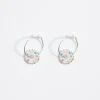 Flash Sale BIMBA Y LOLA Pendientes Aro Logo Cristales Multicolor