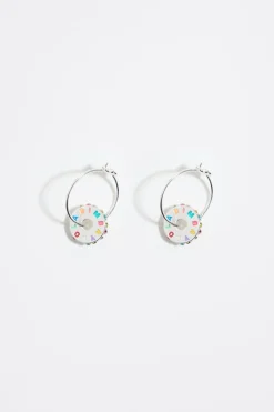 Flash Sale BIMBA Y LOLA Pendientes Aro Logo Cristales Multicolor
