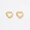 Sale BIMBA Y LOLA Pendientes Aro Mini Dorado Corazon Cristales