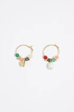 Fashion BIMBA Y LOLA Pendientes Aro Piedras Multicolores