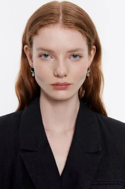 Outlet BIMBA Y LOLA Pendientes Aro Turquesa Y Estrella Dorada