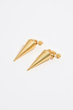 Shop BIMBA Y LOLA Pendientes Aro Y Pinchos Dorado Mate
