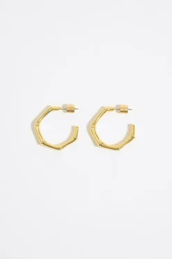 Shop BIMBA Y LOLA Pendientes Bambu Dorados