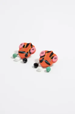 Store BIMBA Y LOLA Pendientes Camaleones Resina Multicolor