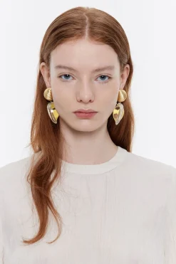 Flash Sale BIMBA Y LOLA Pendientes Caracolas Resina Y Metal Dorados