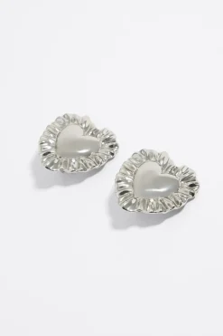 Store BIMBA Y LOLA Pendientes Cojines Corazon Plateados