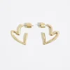 Flash Sale BIMBA Y LOLA Pendientes Corazon Textura Dorados