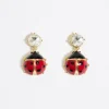 Sale BIMBA Y LOLA Pendientes Cristal Y Mariquita Rojos