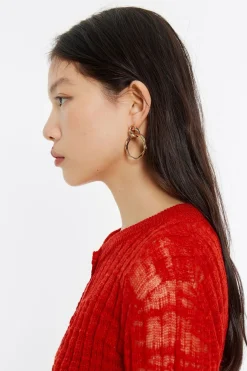 Outlet BIMBA Y LOLA Pendientes Doble Aro Multicolor