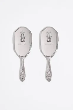 Hot BIMBA Y LOLA Pendientes Espejos Plateados