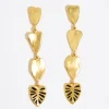 Cheap BIMBA Y LOLA Pendientes Hojas Dorado Mate