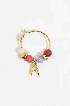 Shop BIMBA Y LOLA Pendientes Letra A Piedras Multicolores