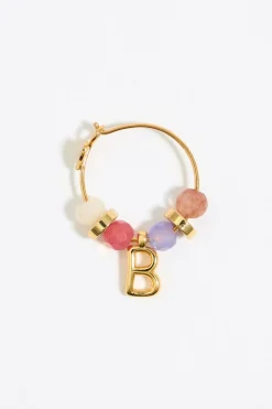 Cheap BIMBA Y LOLA Pendientes Letra B Piedras Multicolores