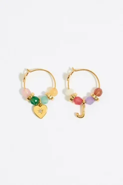 Best Sale BIMBA Y LOLA Pendientes Letra J Piedras Multicolores