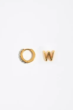 Outlet BIMBA Y LOLA Pendientes Letra W Cristales