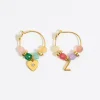Outlet BIMBA Y LOLA Pendientes Letra Z Piedras Multicolores
