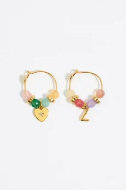 Outlet BIMBA Y LOLA Pendientes Letra Z Piedras Multicolores