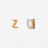 Shop BIMBA Y LOLA Pendientes Letra Z Y Aro Mini Cristales Multicolores