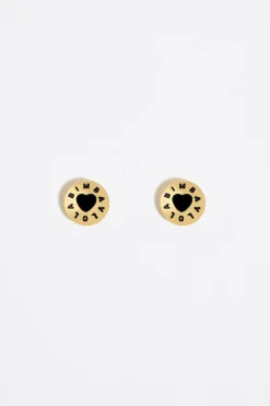 Cheap BIMBA Y LOLA Pendientes Logo Candy Corazon Negro
