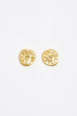 Cheap BIMBA Y LOLA Pendientes Logo Dorado Mates