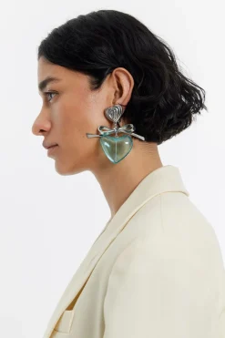 Outlet BIMBA Y LOLA Pendientes Perfume Corazon Vidrio