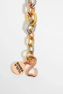 Online BIMBA Y LOLA Pulsera Cadena Hexagonal Tricolor