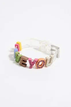 New BIMBA Y LOLA Pulsera Correa Letras Multicolor