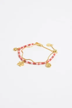 Cheap BIMBA Y LOLA Pulsera Doble Estrella De Mar Coral