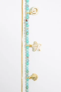 Discount BIMBA Y LOLA Pulsera Doble Estrella De Mar Turquesa
