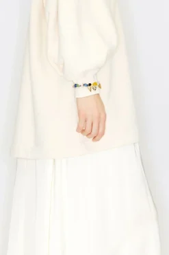 Fashion BIMBA Y LOLA Pulsera Elastica Piedras Y Hojas Doradas