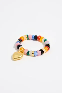 Clearance BIMBA Y LOLA Pulsera Elastica Resina Corazon