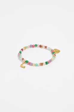 Best Sale BIMBA Y LOLA Pulsera Letra L Piedras Multicolores