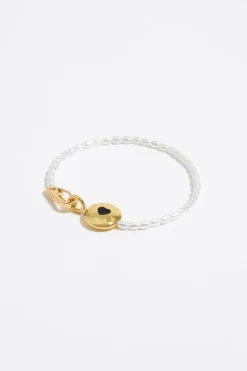 Cheap BIMBA Y LOLA Pulsera Logo Candy Perlas Blanca