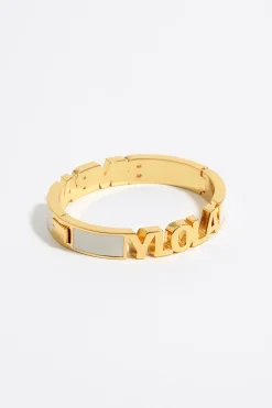 New BIMBA Y LOLA Pulsera Logo Esmalte Marfil