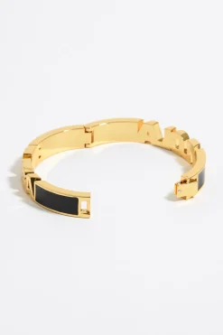 Discount BIMBA Y LOLA Pulsera Logo Esmalte Negra