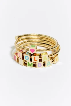 Store BIMBA Y LOLA Pulsera Muelle Logo Dorada