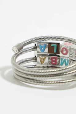 Best Sale BIMBA Y LOLA Pulsera Muelle Logo Multicolor Y Cristales