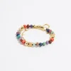 Flash Sale BIMBA Y LOLA Pulsera Piedras Multicolores Y Cadena Dorada