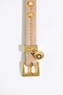 Cheap BIMBA Y LOLA Pulsera Piel Tachas Arena