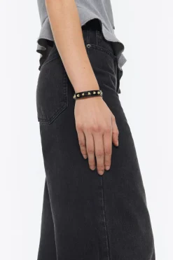 Best BIMBA Y LOLA Pulsera Piel Tachas Negra