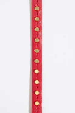 Sale BIMBA Y LOLA Pulsera Piel Tachas Roja