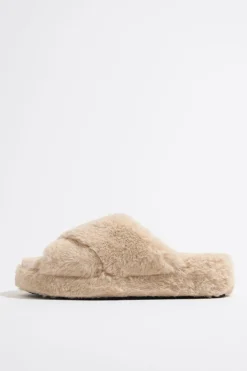 Shop BIMBA Y LOLA Sandalia Plana Pelo Beige