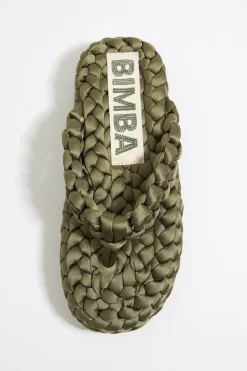 Cheap BIMBA Y LOLA Sandalia Plana Trenzado Verde