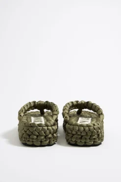 Cheap BIMBA Y LOLA Sandalia Plana Trenzado Verde