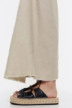 Cheap BIMBA Y LOLA Sandalia Plana Yute Acordonada Piel Negra