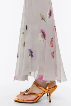 Online BIMBA Y LOLA Sandalia Tacon Tiras Piel Naranja