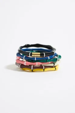 Sale BIMBA Y LOLA Set De Siete Pulseras Bambu Resina Multicolor