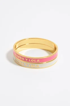 Clearance BIMBA Y LOLA Set Pulseras Logo Esmalte