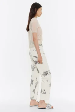 Clearance BIMBA Y LOLA Straight Cropped - Vaquero Canary Pop Blanco