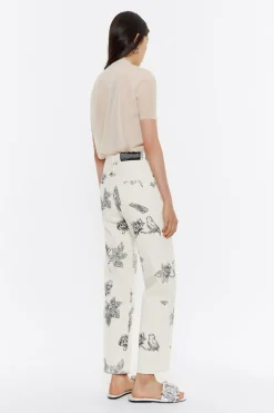 Cheap BIMBA Y LOLA Straight Cropped - Vaquero Canary Pop Blanco